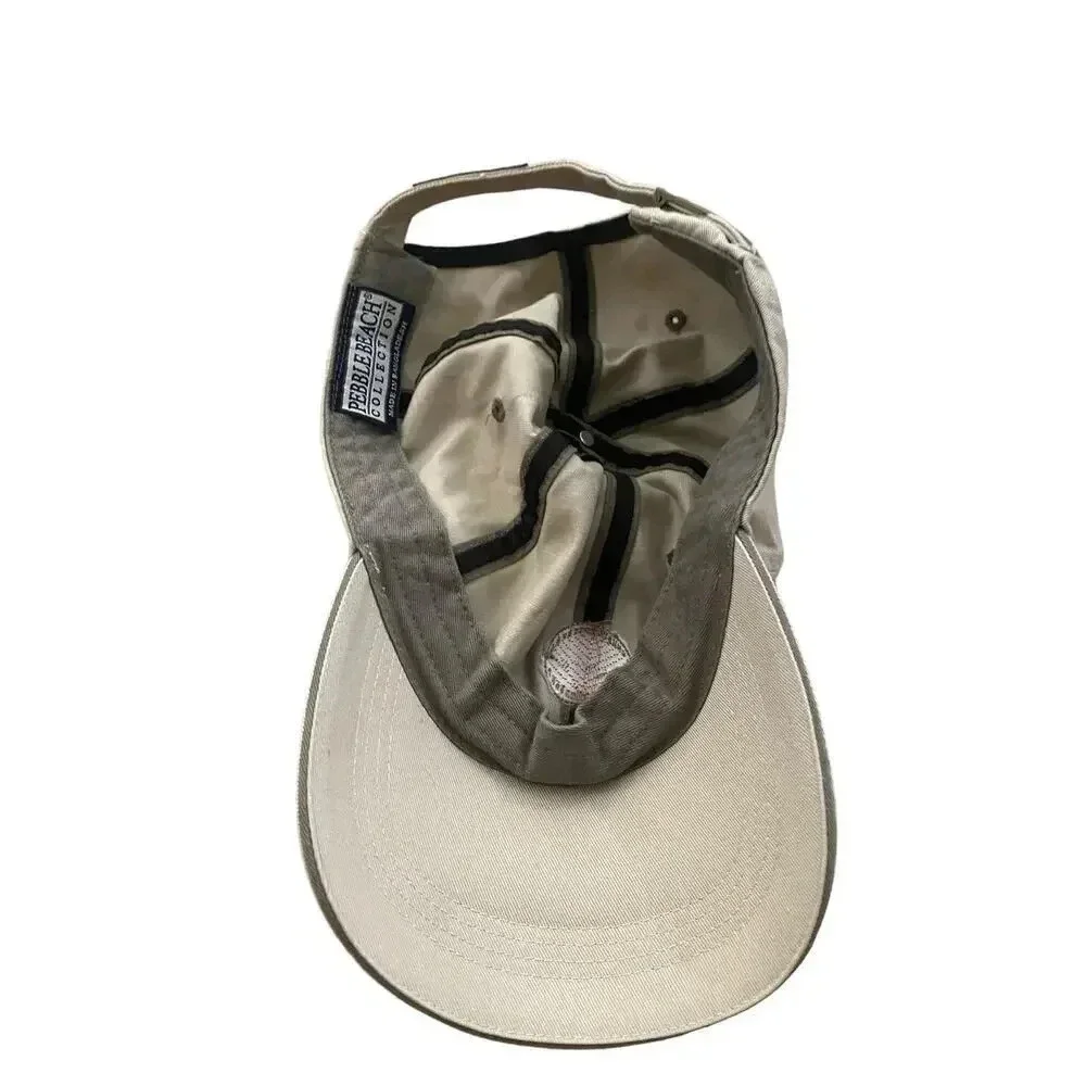 Pebble Beach Khaki Pleasant Valley Golf Cours Adjustable Ahead Golf Hat